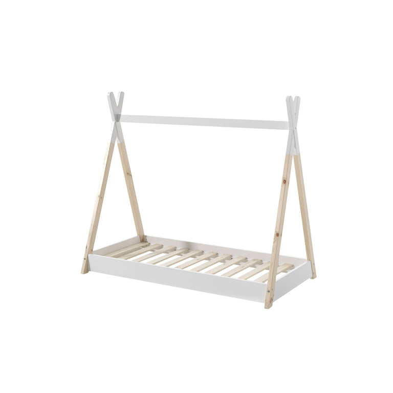 Lit Tipi 70x140 Sommier inclus Vipack - Blanc - vue 2