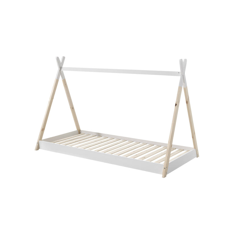 Lit Tipi 90x200 Sommier inclus Vipack - Blanc - vue 2
