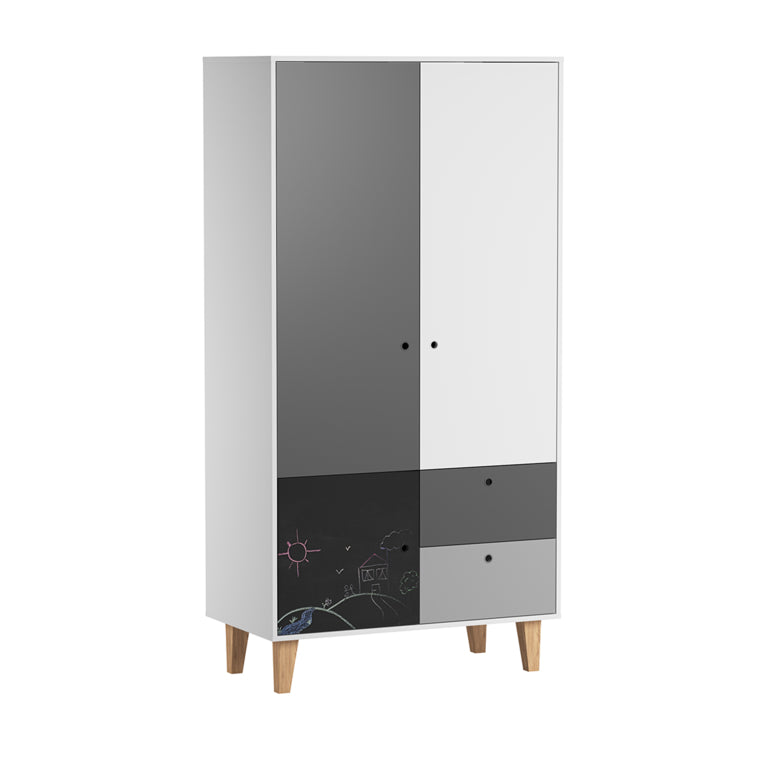 Chambre complète lit bébé évolutif - commode à langer - armoire Vox Concept Noir - vue 5
