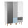 Armoire 3 portes Vox Concept Bleu