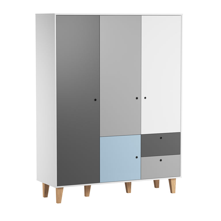 Armoire 3 portes Vox Concept Bleu