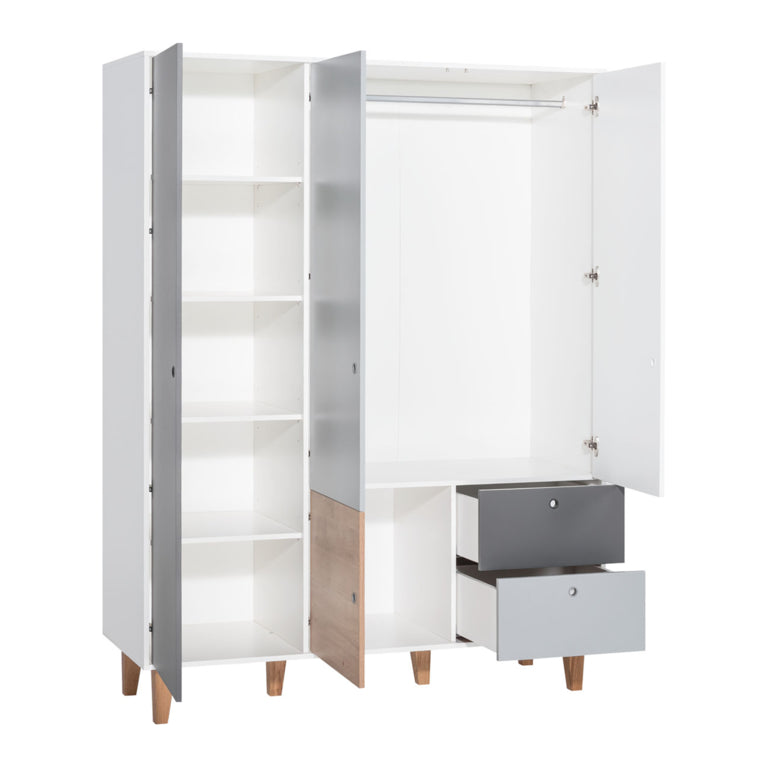 Armoire 3 portes Vox Concept Bleu - vue 2