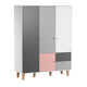 Armoire 3 portes Vox Concept Rose