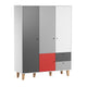 Armoire 3 portes Vox Concept Rouge