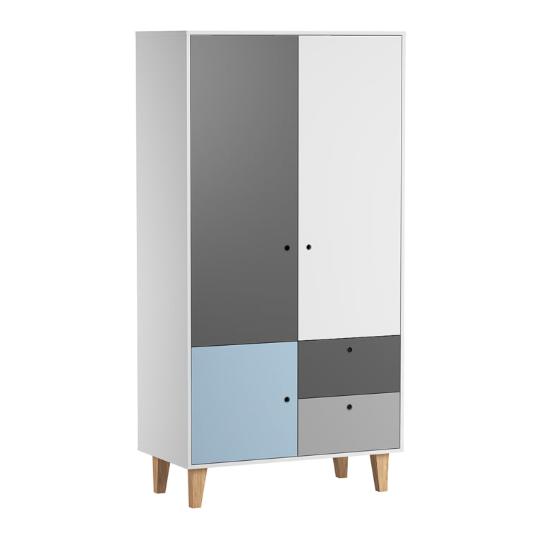 Commode 3 tiroirs et Armoire Vox Concept Bleu - vue 3