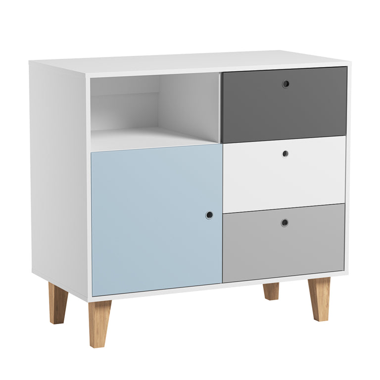 Lit bébé évolutif et Commode à langer Vox Concept Bleu - vue 3