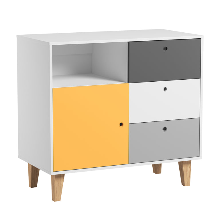 Lit bébé évolutif et Commode à langer Vox Concept Jaune - vue 3