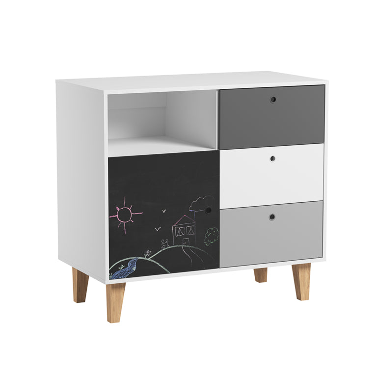 Lit bébé évolutif et Commode à langer Vox Concept Noir - vue 3