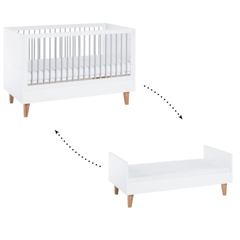 Lit bébé évolutif et Armoire Vox Concept Bleu - vue 2