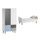 Lit bébé évolutif et Armoire Vox Concept Bleu