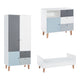 Chambre complète lit bébé évolutif - commode à langer - armoire Vox Concept Bleu