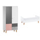 Lit bébé évolutif et Armoire Vox Concept Rose
