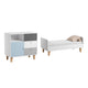 Lit bébé évolutif et Commode à langer Vox Concept Bleu