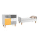 Lit bébé évolutif et Commode à langer Vox Concept Jaune
