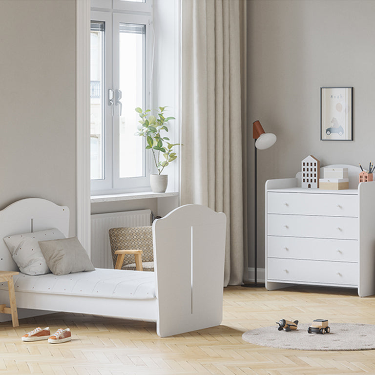 Lit évolutif 70x140 et commode à langer Vox Megeve Blanc - vue 5