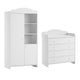 Commode à langer et armoire 2 portes Vox Megeve Blanc