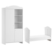 Lit évolutif 70x140 et armoire 2 portes Vox Megeve Blanc