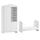 Lit évolutif 70x140 et armoire 2 portes Vox Megeve Blanc