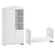 Lit évolutif 70x140 et armoire 2 portes Vox Megeve Blanc