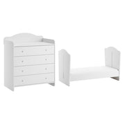 Lit évolutif 70x140 et commode à langer Vox Megeve Blanc