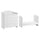 Lit évolutif 70x140 et commode à langer Vox Megeve Blanc