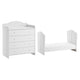 Lit évolutif 70x140 et commode à langer Vox Megeve Blanc