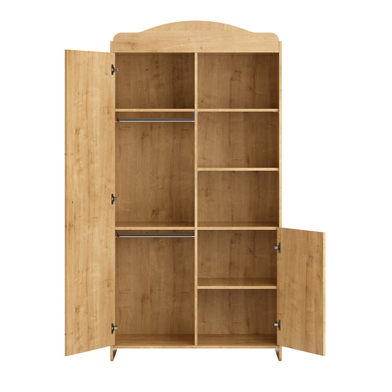 Lit évolutif 70x140 et armoire 2 portes Vox Megeve Bois - vue 4