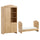 Lit évolutif 70x140 et armoire 2 portes Vox Megeve Bois