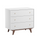 Commode 3 tiroirs Vox Mid - Blanc et bois