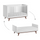 Lit évolutif 70x140 Vox Mid - Blanc et bois
