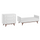 Lit évolutif 70x140 et commode 3 tiroirs Vox Mid - Blanc et bois
