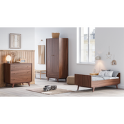 Chambre complète lit évolutif 70x140 commode à langer et armoire 2 portes 1 tiroir Vox Mid -  Bois