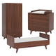 Chambre complète lit évolutif 70x140 commode à langer et armoire 2 portes 1 tiroir Vox Mid -  Bois