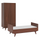 Lit évolutif 70x140 et armoire 2 portes 1 tiroir Vox Mid - Bois