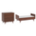 Lit évolutif 70x140 et commode 3 tiroirs Vox Mid - Bois
