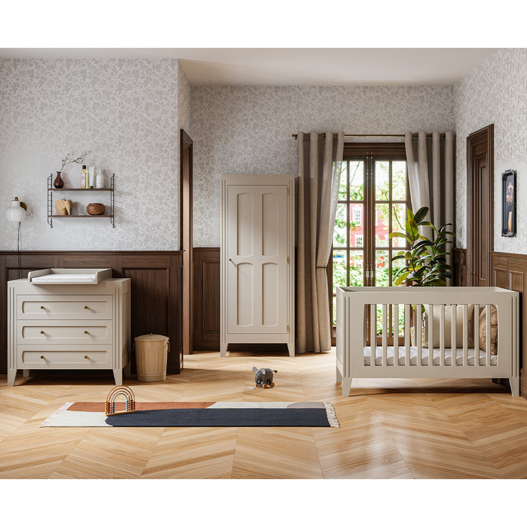 Lit évolutif 70x140 et armoire 1 porte Vox Milenne Cachemire - vue 5