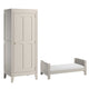 Lit évolutif 70x140 et armoire 1 porte Vox Milenne Cachemire