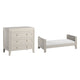 Lit évolutif 70x140 et commode 3 tiroirs Vox Milenne Cachemire
