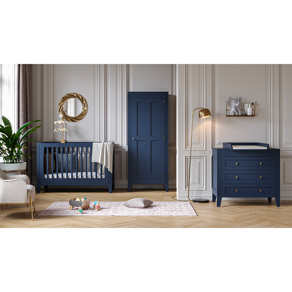 Lit bébé évolutif Vox Milenne Bleu - vue 4