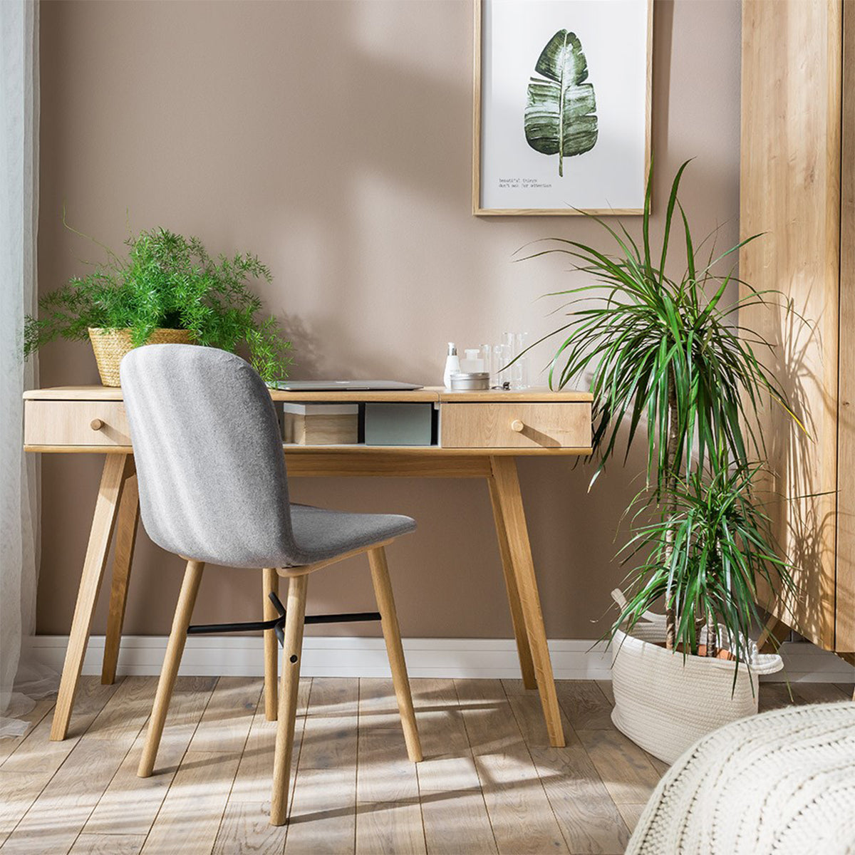 Coiffeuse bureau avec miroir Vox Nature Bois - vue 5