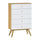 Commode 5 tiroirs Vox Nature Blanc