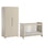 Lit bébé 60x120 et armoire 2 portes Vox Ova Beige