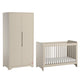 Lit bébé 60x120 et armoire 2 portes Vox Ova Beige