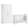 Lit bébé 60x120 et armoire 2 portes Vox Ova Blanc
