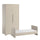 Lit évolutif 70x140 et armoire 2 portes Vox Ova Beige