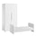 Lit évolutif 70x140 et armoire 2 portes Vox Ova Blanc