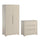 Commode 3 tiroirs et armoire 2 portes Vox Ova Beige
