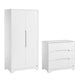 Commode 3 tiroirs et armoire 2 portes Vox Ova Blanc