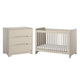 Lit bébé 60x120 et commode 3 tiroirs Vox Ova Beige