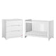 Lit bébé 60x120 et commode 3 tiroirs Vox Ova Blanc